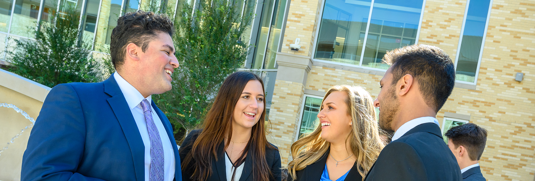 Section Image: Students at Frog Fountain 