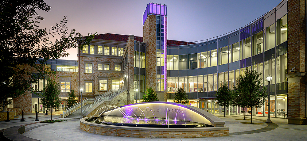 Neeley School at dusk