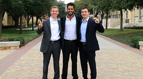 Section Image: three student Horned Frogs 