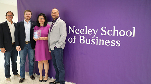 Section Image: Entrepreneurship Faculty with award 