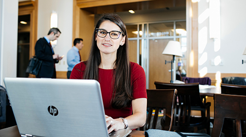 Section Image: woman with laptop 