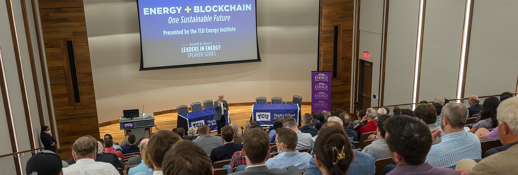 Section Image: Geoffrey Cann in the Shaddock Auditorium 