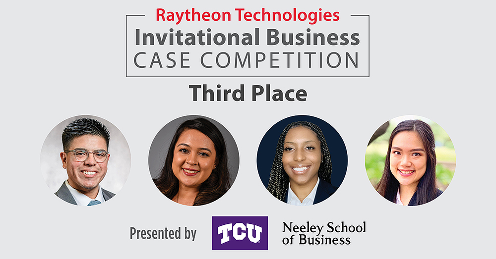 Raytheon 3rd place winners Alberto Cortez, Vanessa Gambini, Kamiya Daniel and Jenna Chen