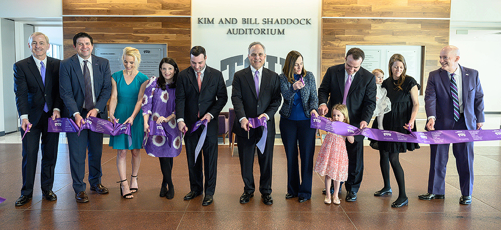 Shaddock Auditorium ribbon cutting