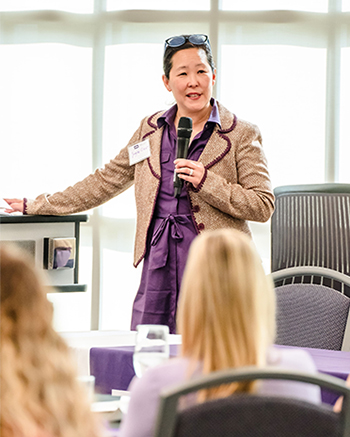 Joyce Chew delivers the keynote address.