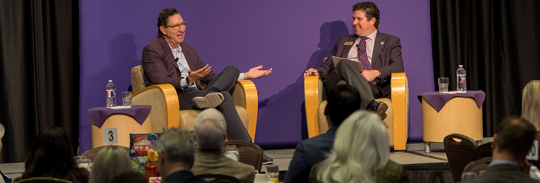 Section Image: Scott McClelland and Dean Daniel Pullin at Tandy Executive Speaker Series 
