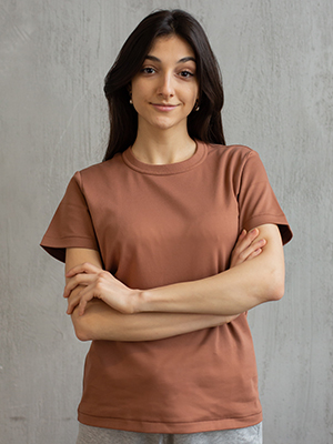woman in t-shirt