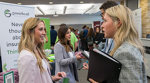 Women at a Career Fair