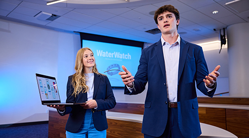 Presenters of the WaterWatch including Forrest Williams 