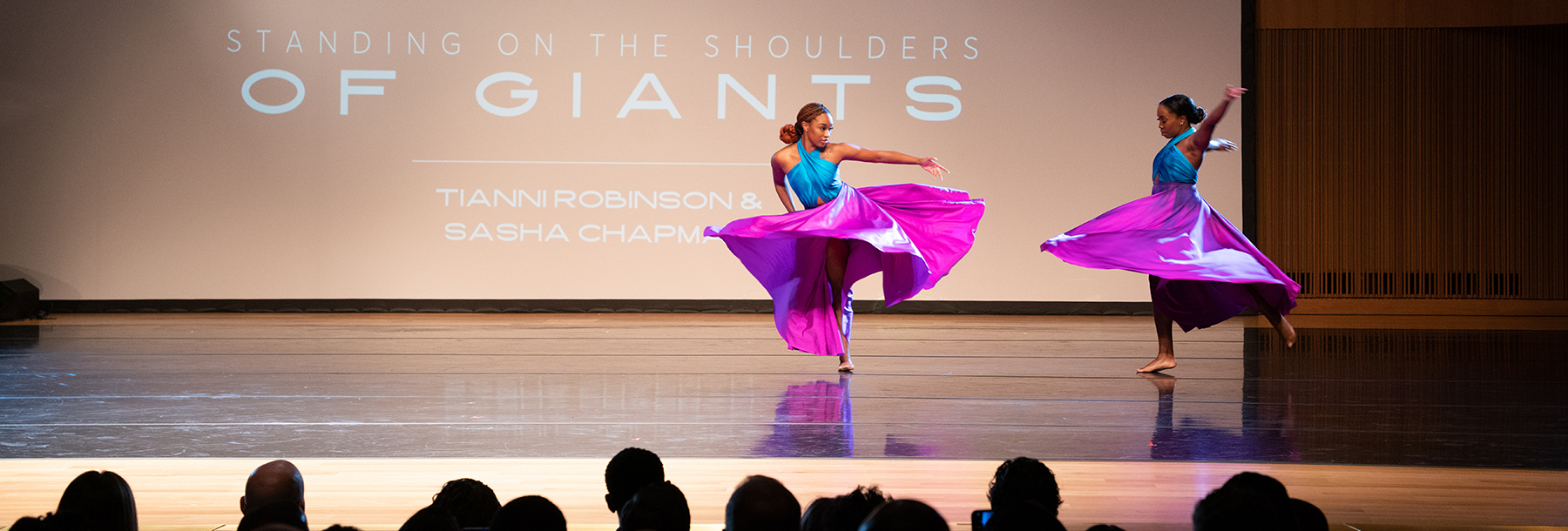 Section Image: Dancers Tianni Robinson and Sasha Chapman perform at the Black Excellence Gala 