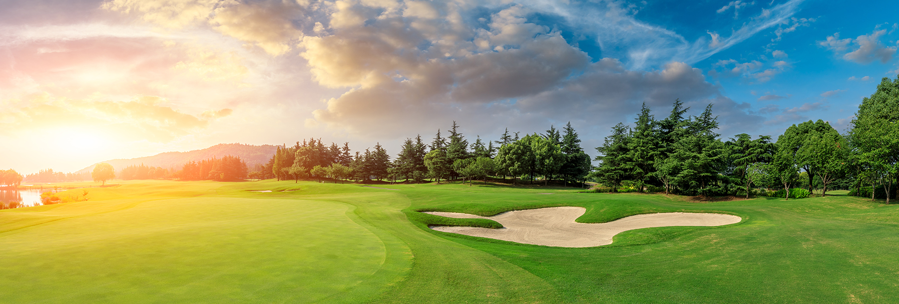 Section Image: Sunset on a golf course 