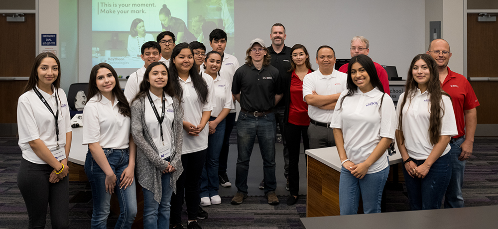 Camp attendees in a Neeley classroom