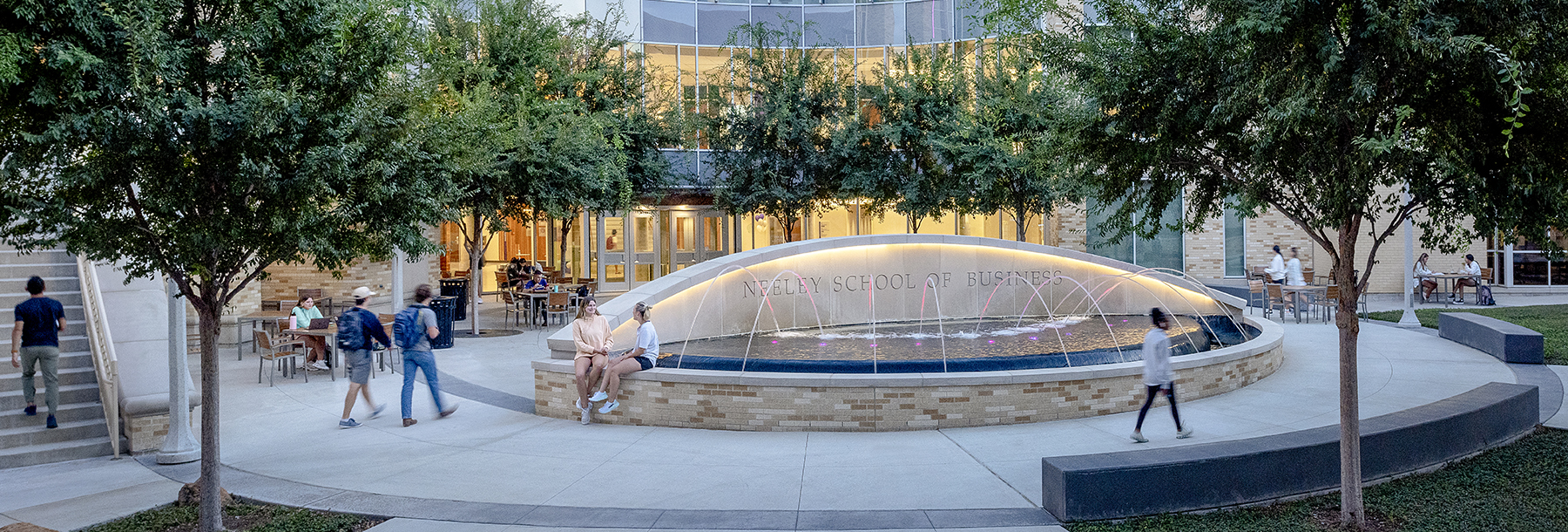 Section Image: Neeley Fountain in the Roach Plaza 