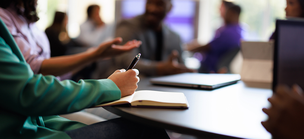 Section Image: Students in Neeley classroom 1201 