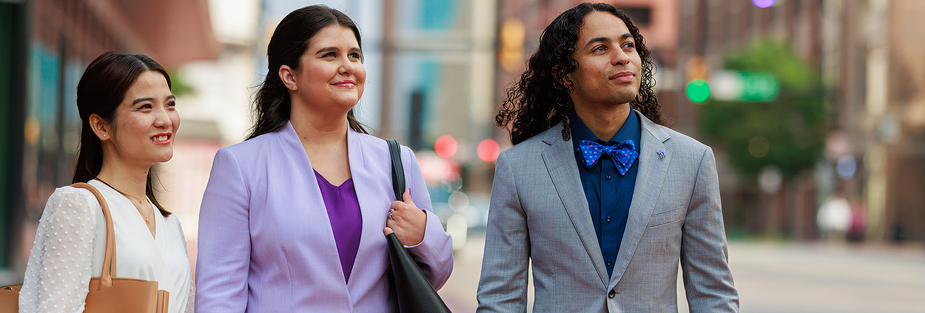 Section Image: Three students in downtown Fort Worth 