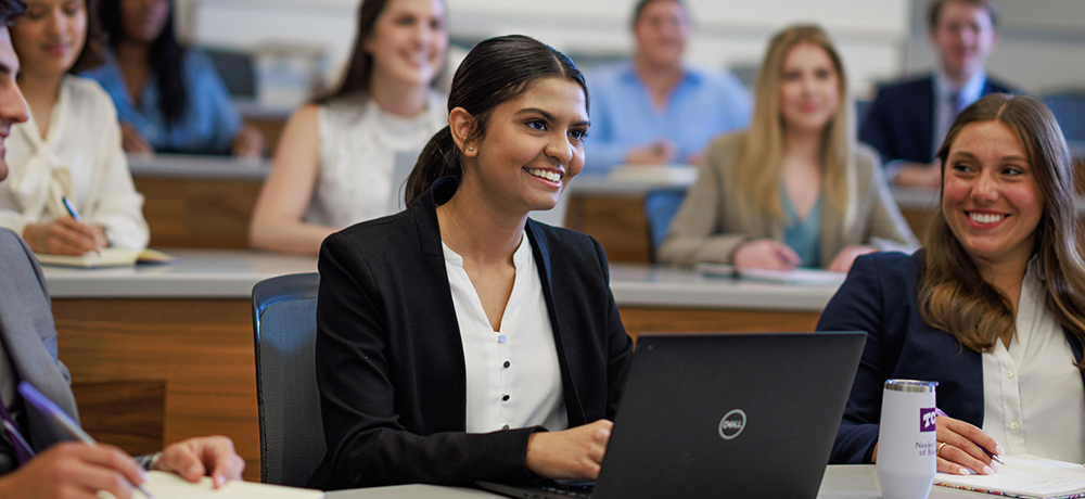 Section Image: Students in Neeley classroom 1201 