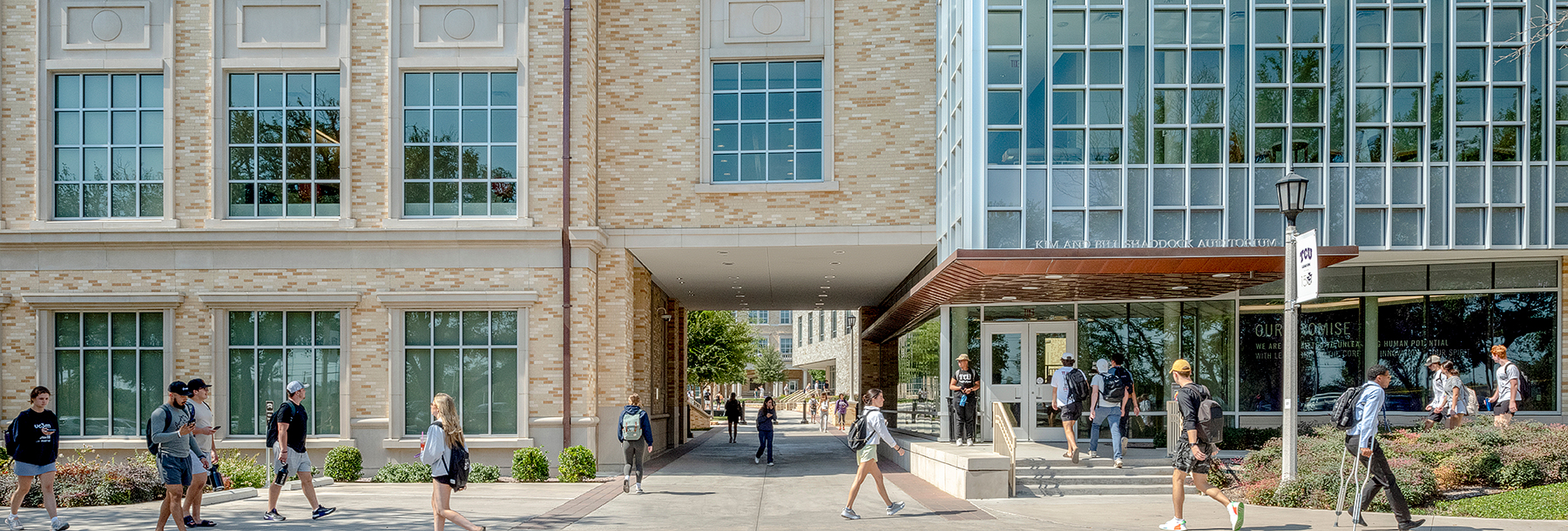 Section Image: Hays Hall and Shaddock with passthrough to Roach Plaza 