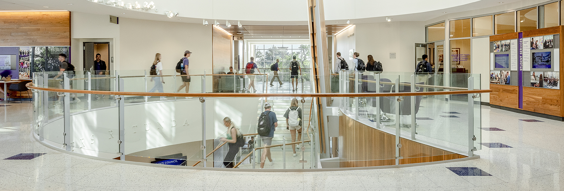 Section Image: Students in the Rogers Rotunda 