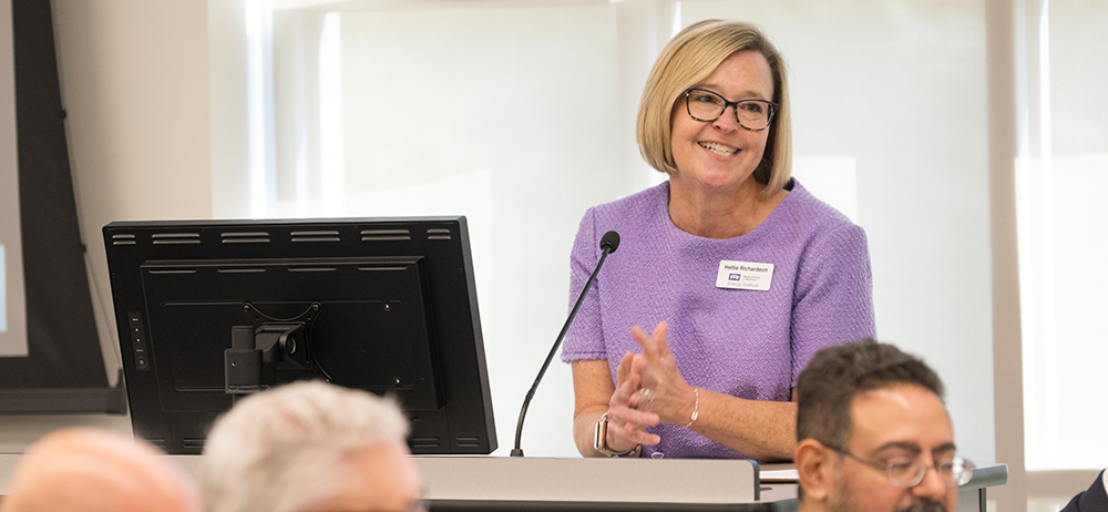 Interim Dean Hettie Richardson addresses the Energy Summit