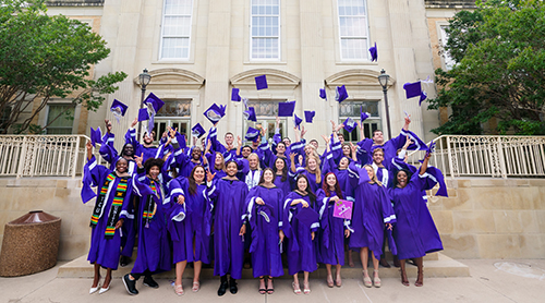 Section Image: Neeley Graduates during the ceremony 