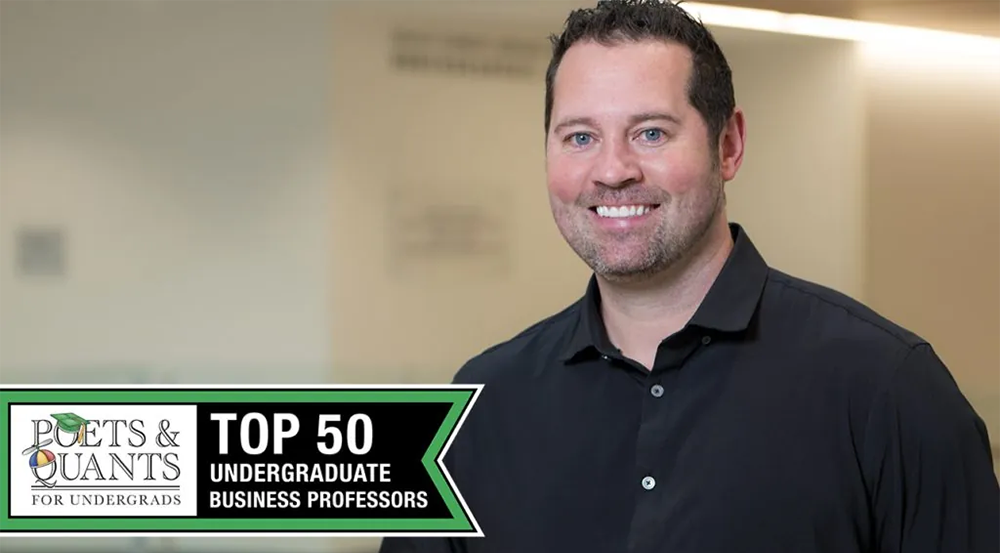 Zachary Hall, Poets and Quants Top 50 business school professor