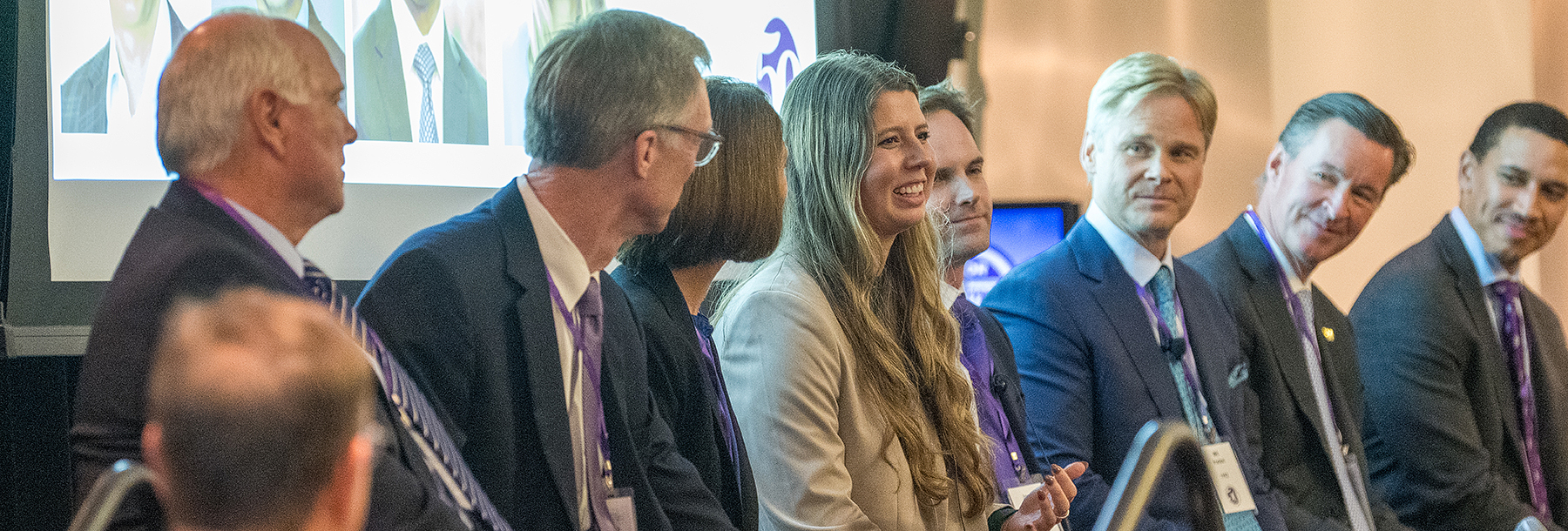 Section Image: EIF Alumni panel addresses the 50th anniversary celebration attendees. 