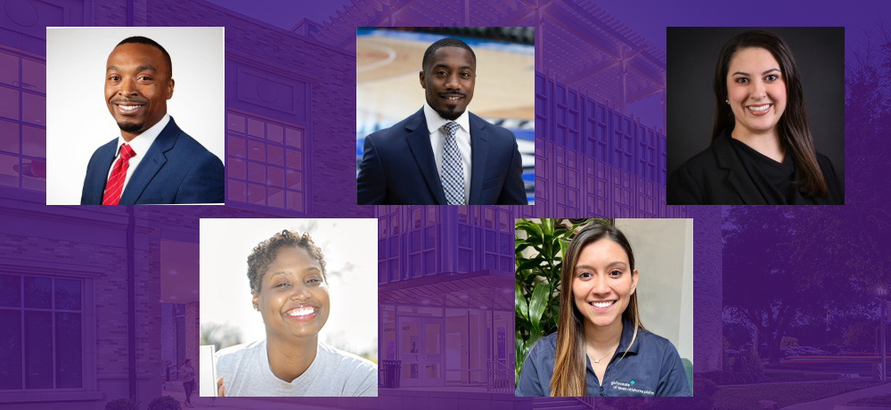 Section Image: TCU campus with students walking 