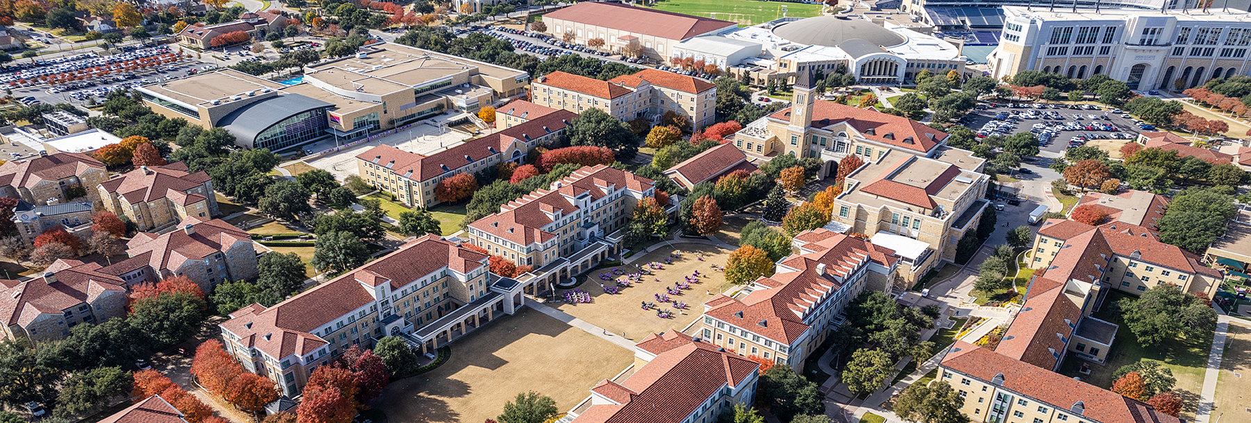 Section Image: Aerial view of TCU 