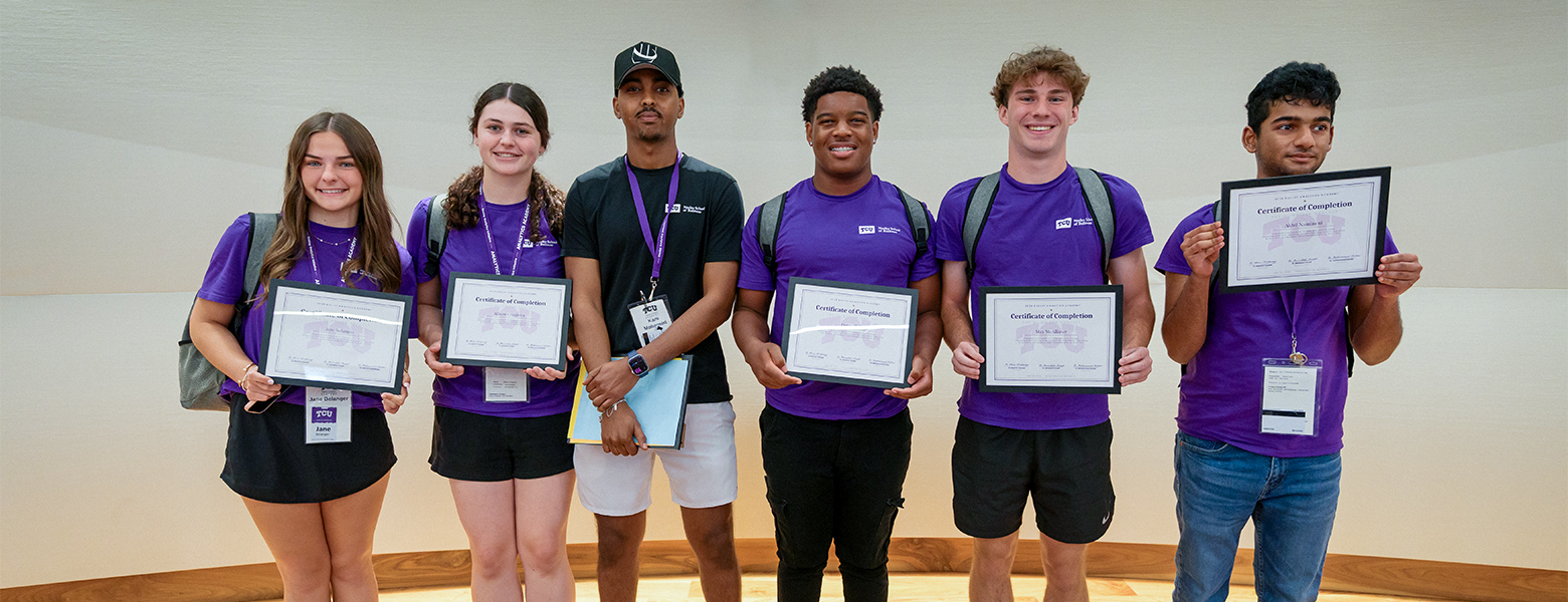 Neeley Analytics Academy participants with their certificates