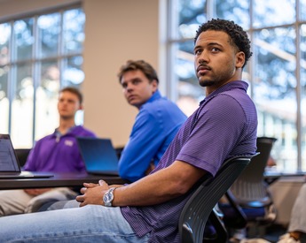 Students listening to TCU Neeley School of Business professor