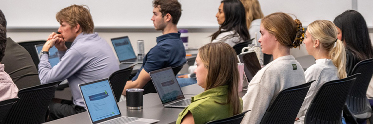 TCU Neeley School of Business students in class